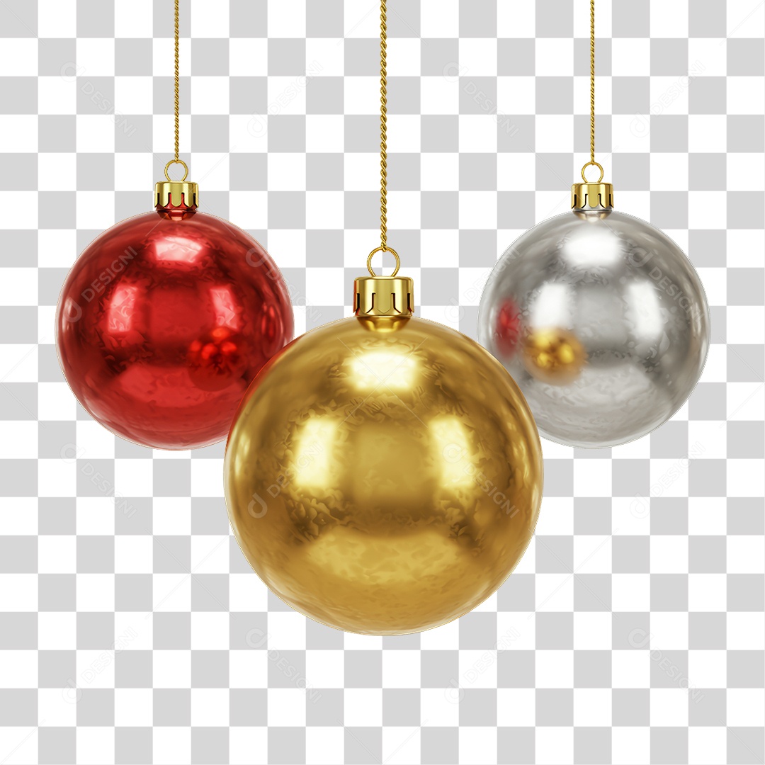 Bolas Decoração de Natal PNG Transparente