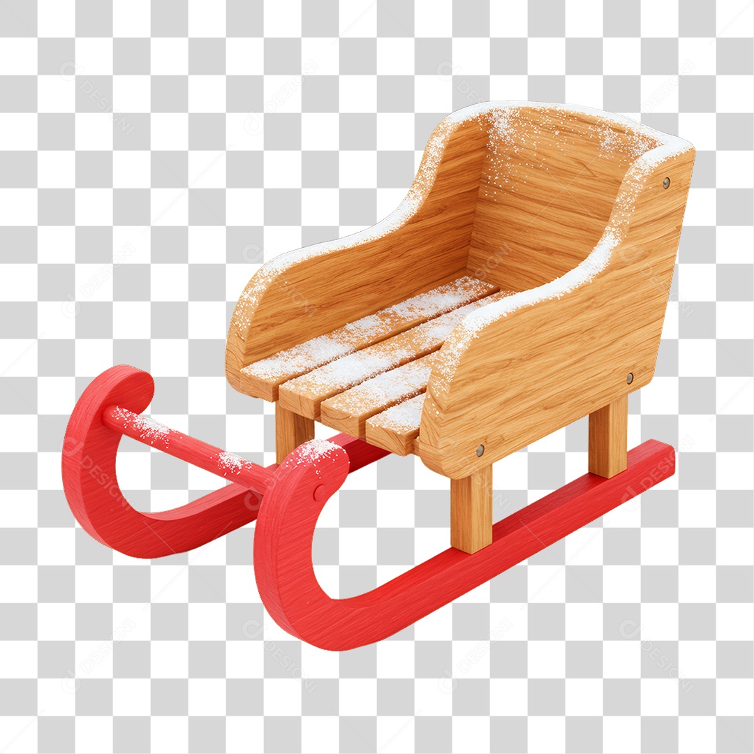 Treno de Madeira Decoração de Natal PNG Transparente