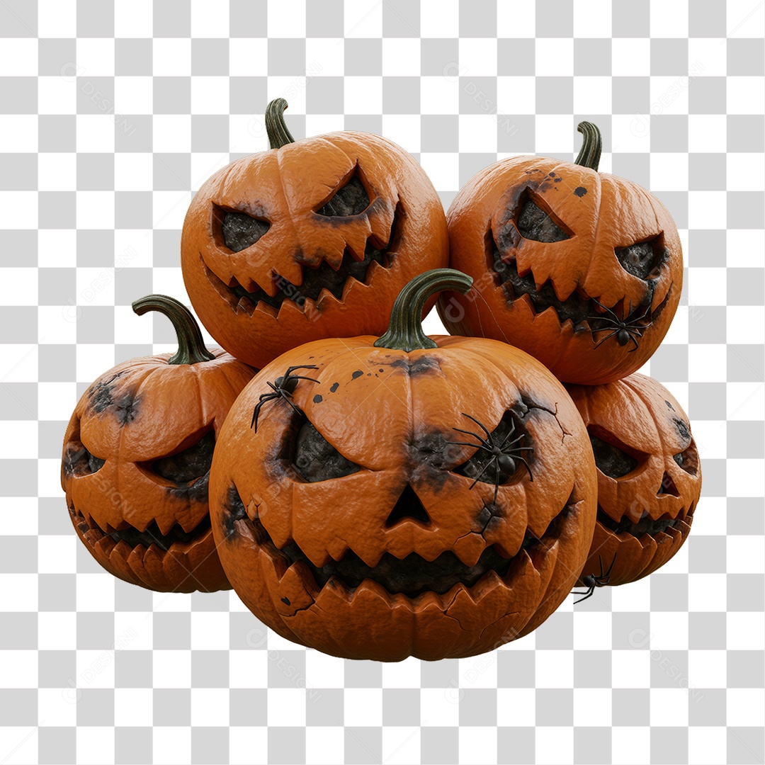 Abóbora Decoração de Halloween PNG Transparente