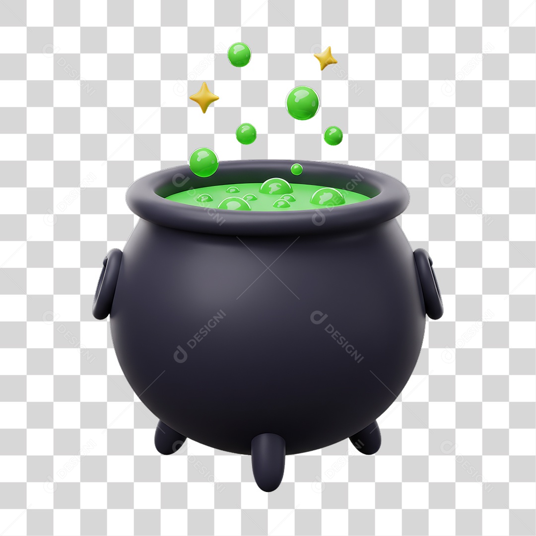 Caldeirão Decoração de Halloween PNG Transparente