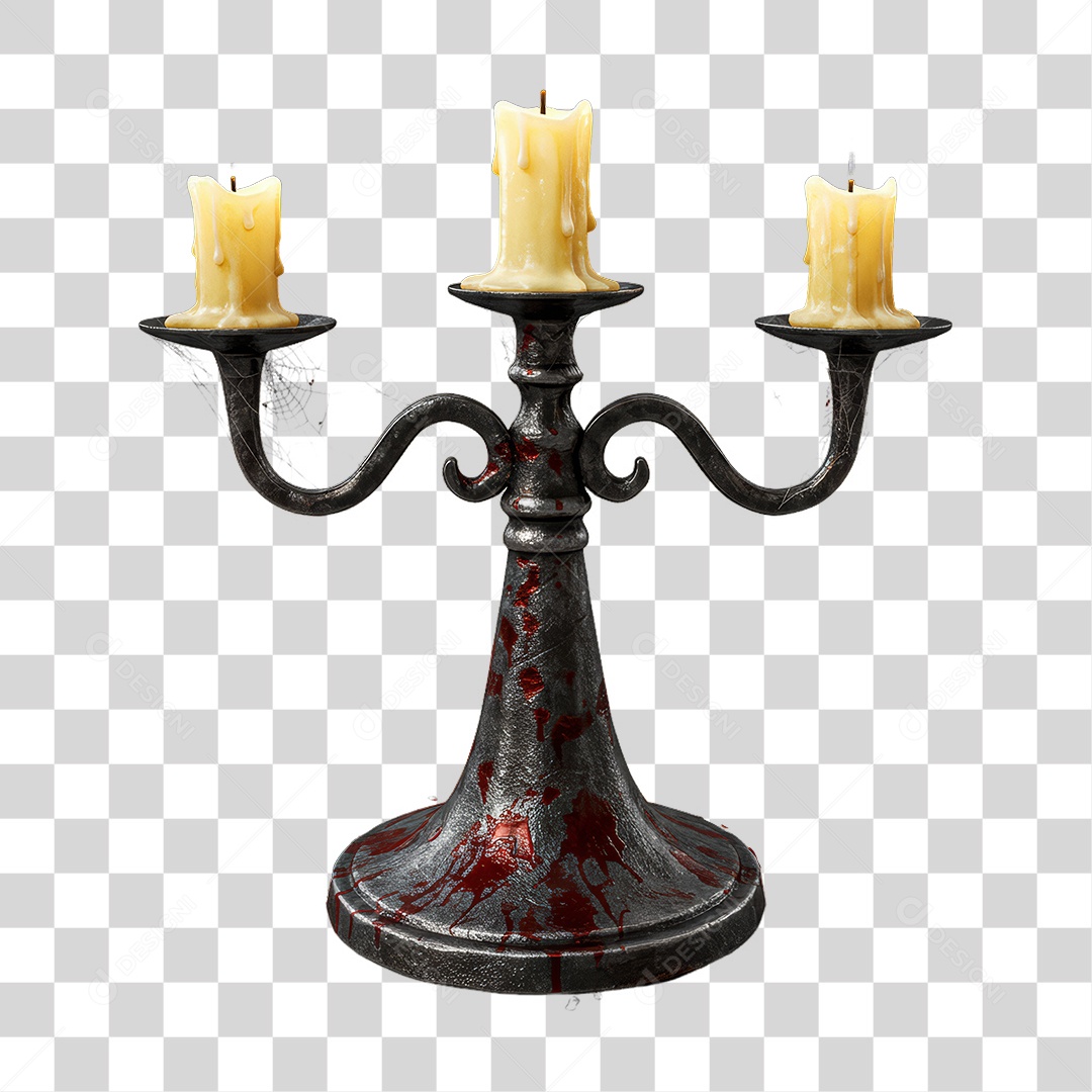 Base com Velas Decoração de Halloween PNG Transparente