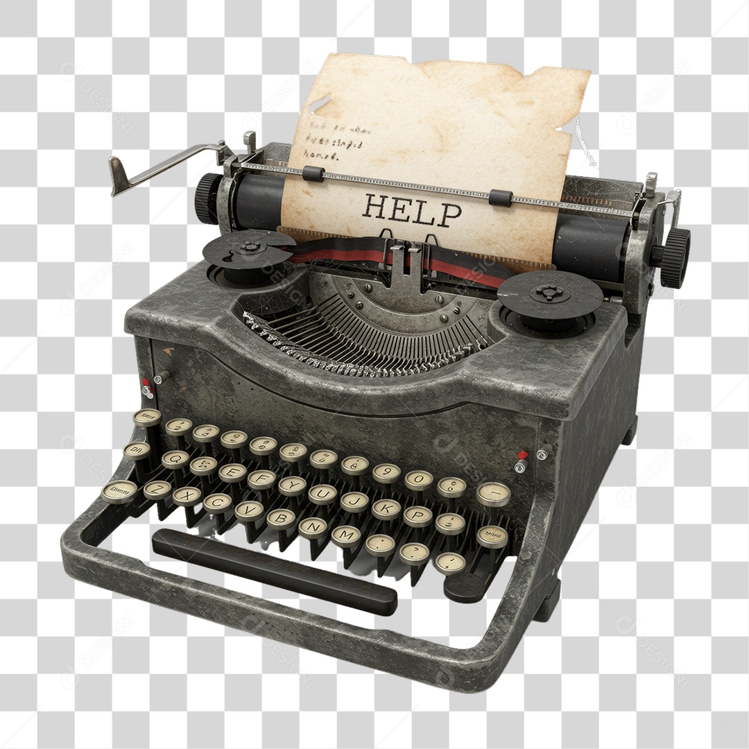 Maquina de Escrever Antiga Decoração de Halloween PNG Transparente