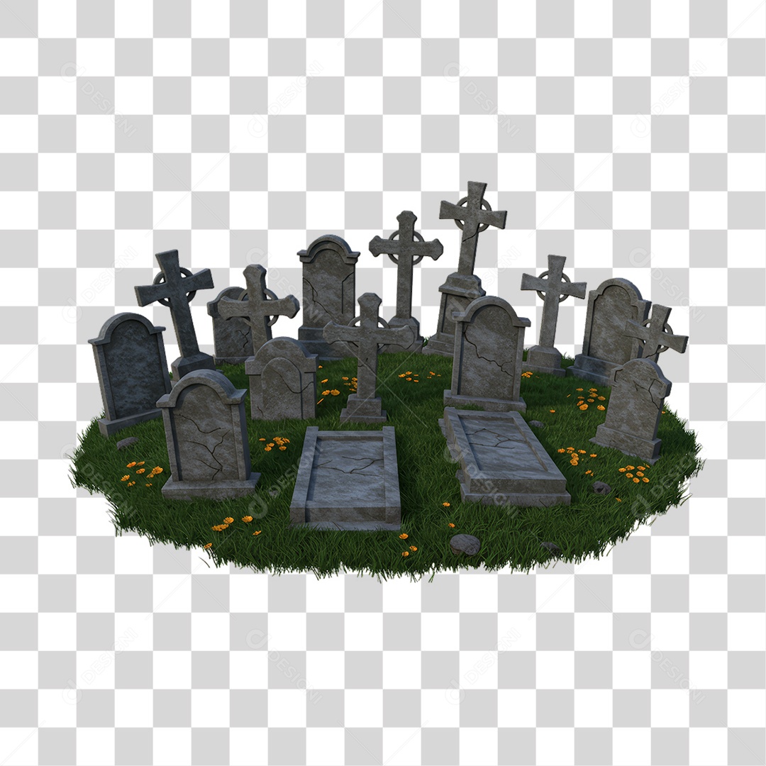 Cemitério Decoração de Halloween PNG Transparente