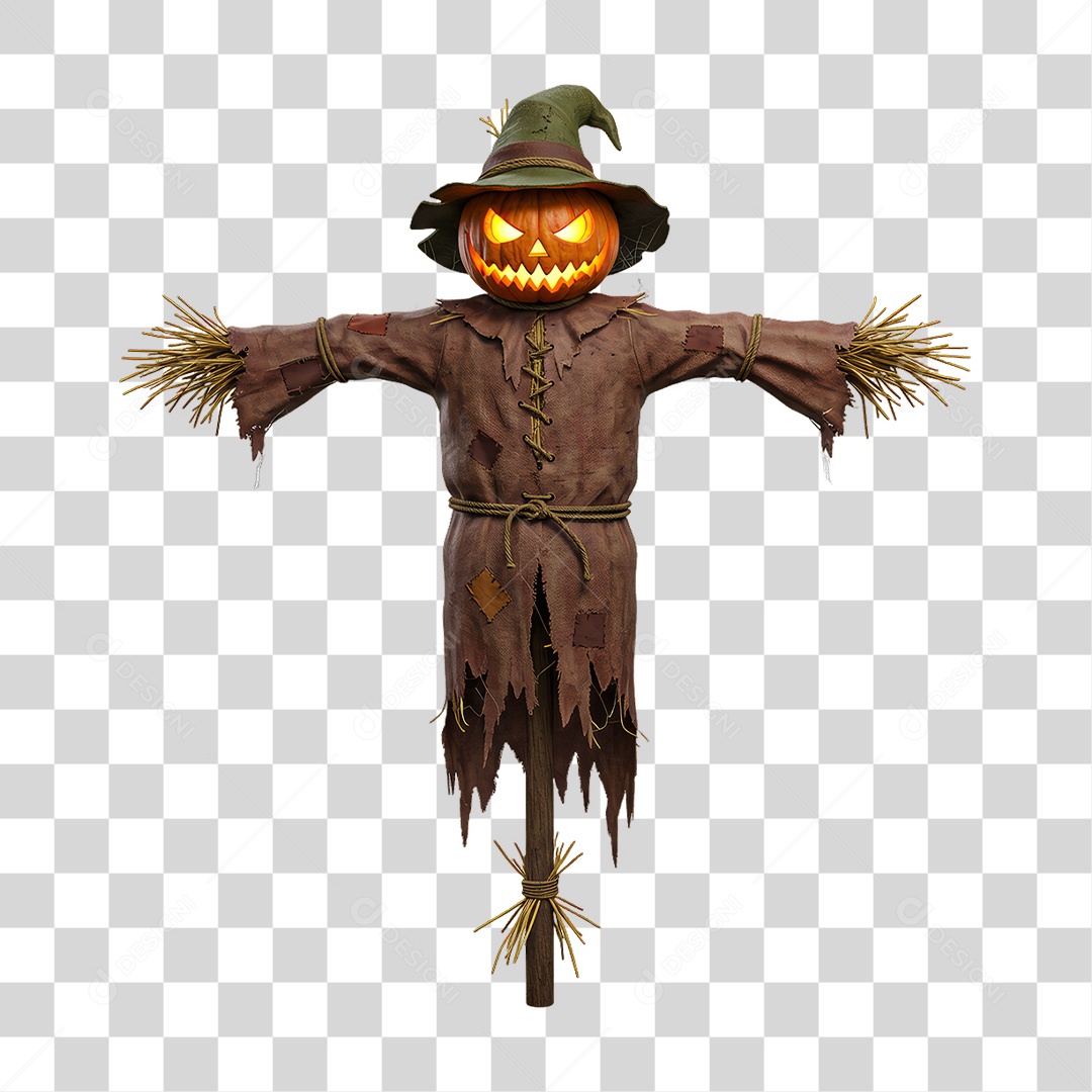 Espantalho Decoração de Halloween PNG Transparente