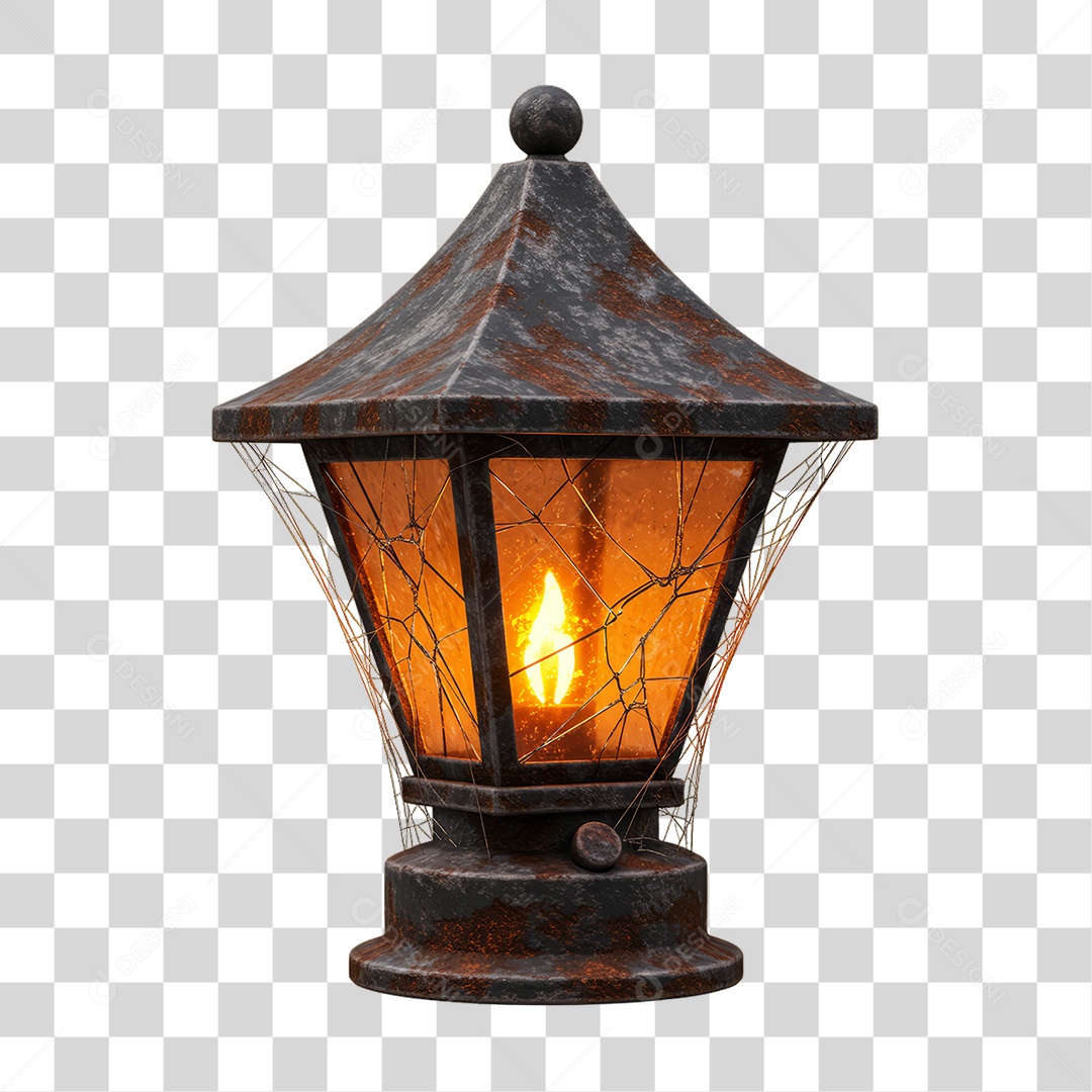 Lanterna de Vela Decoração de Halloween PNG Transparente