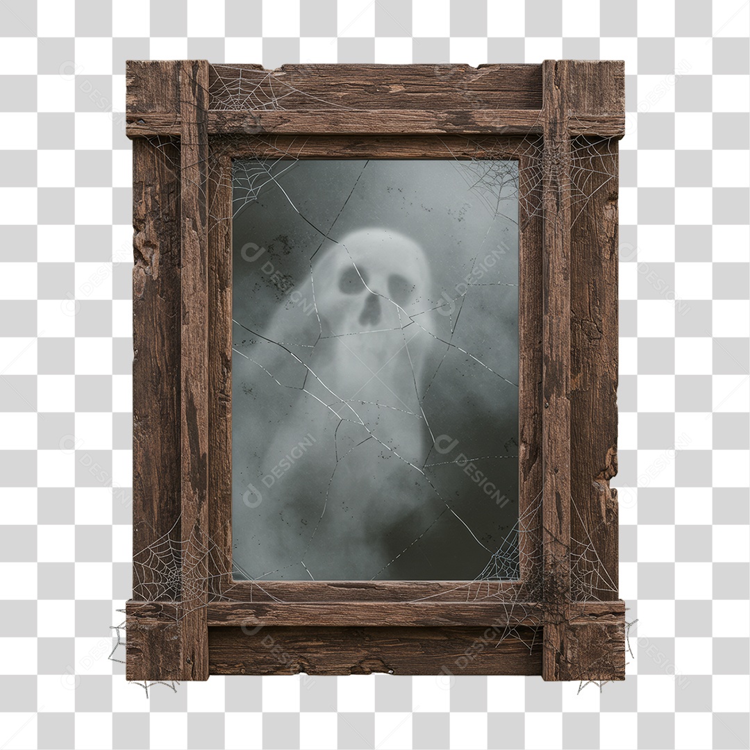 Quadro de Fantasma Decoração de Halloween PNG Transparente