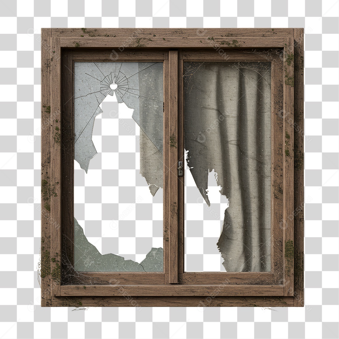 Quadro Quebrado Decoração de Halloween PNG Transparente