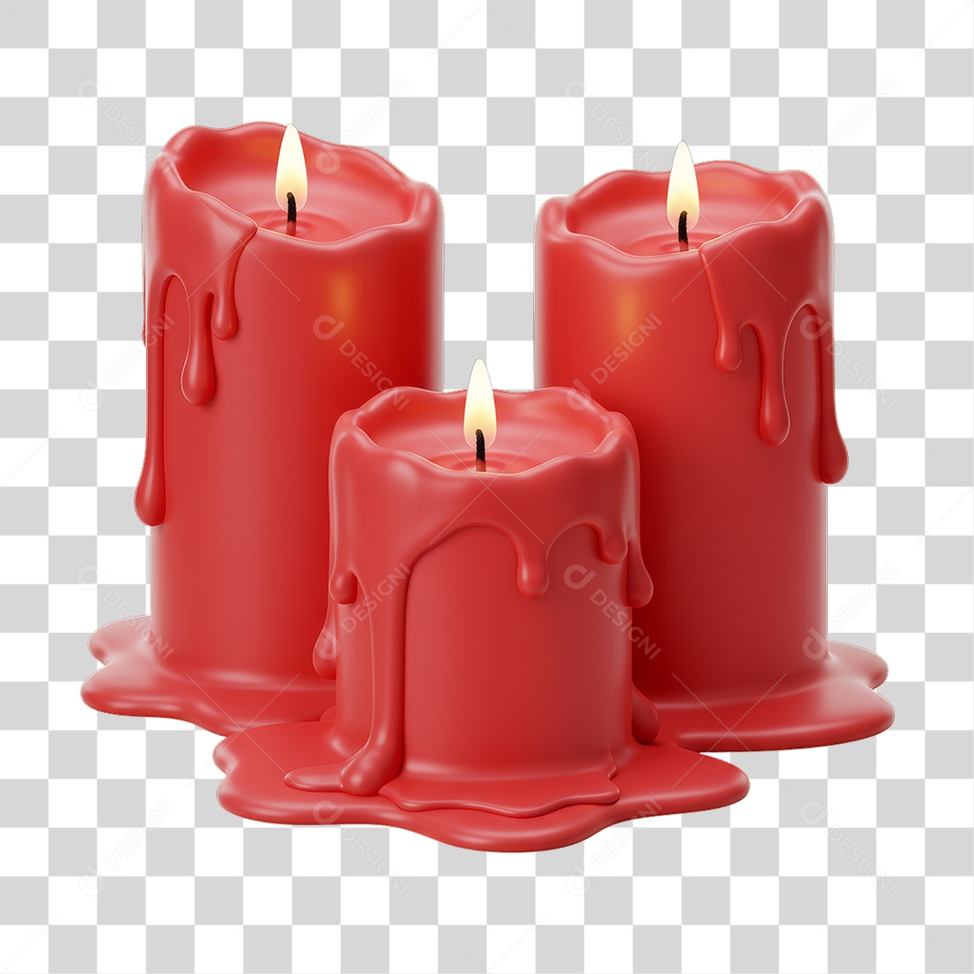 Velas Decoração de Halloween PNG Transparente