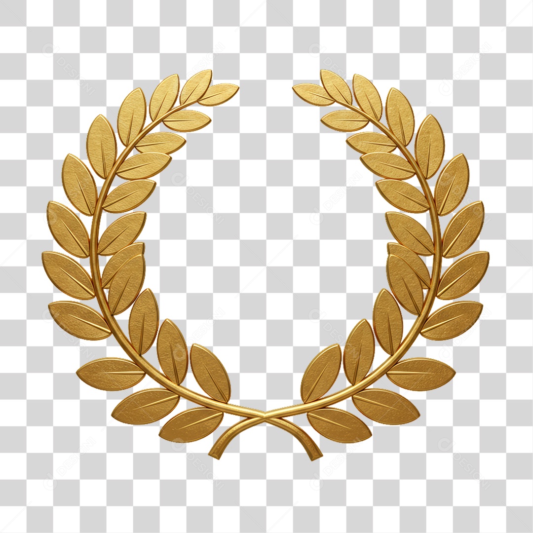 Folhas Decoração Dourada para Ano Novo PNG Transparente