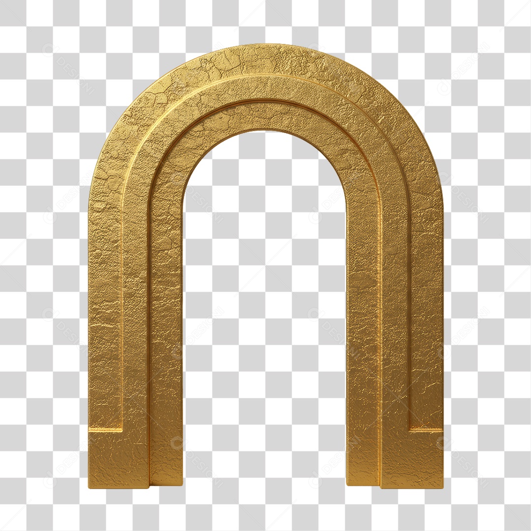 Estrutura Decoração Dourada para Ano Novo  PNG Transparente