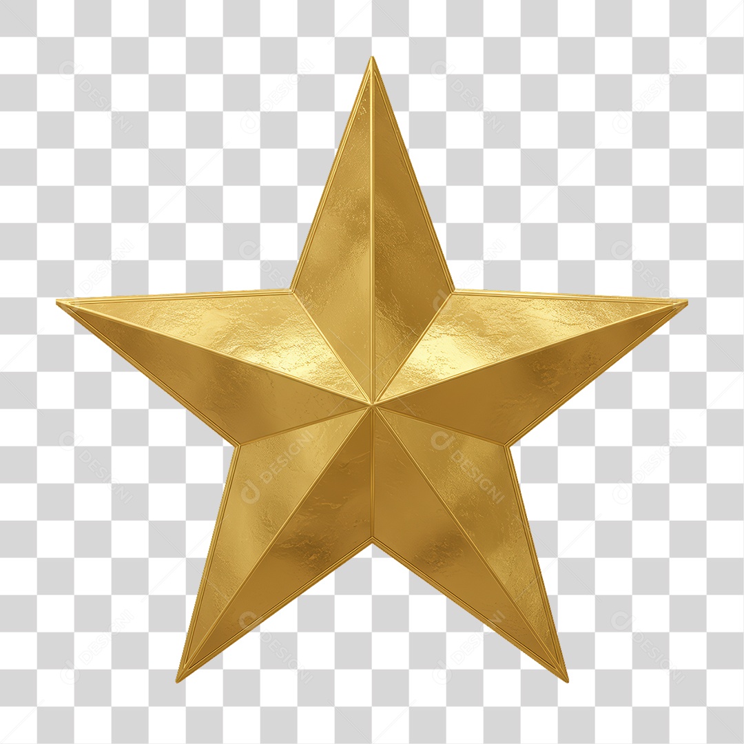 Estrela Decoração Dourada para Ano Novo  PNG Transparente