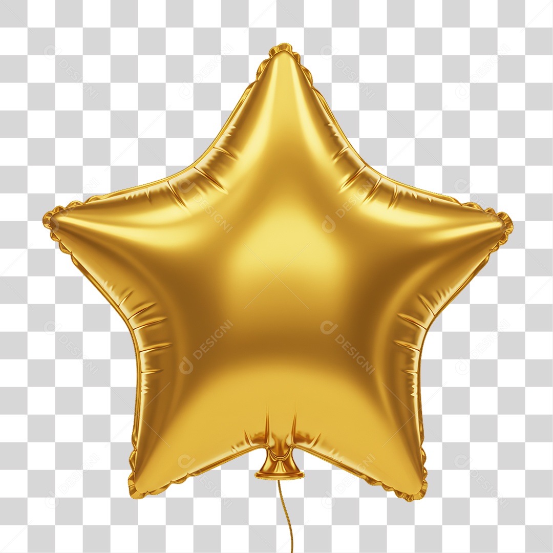 Estrela Decoração Dourada para Ano Novo  PNG Transparente