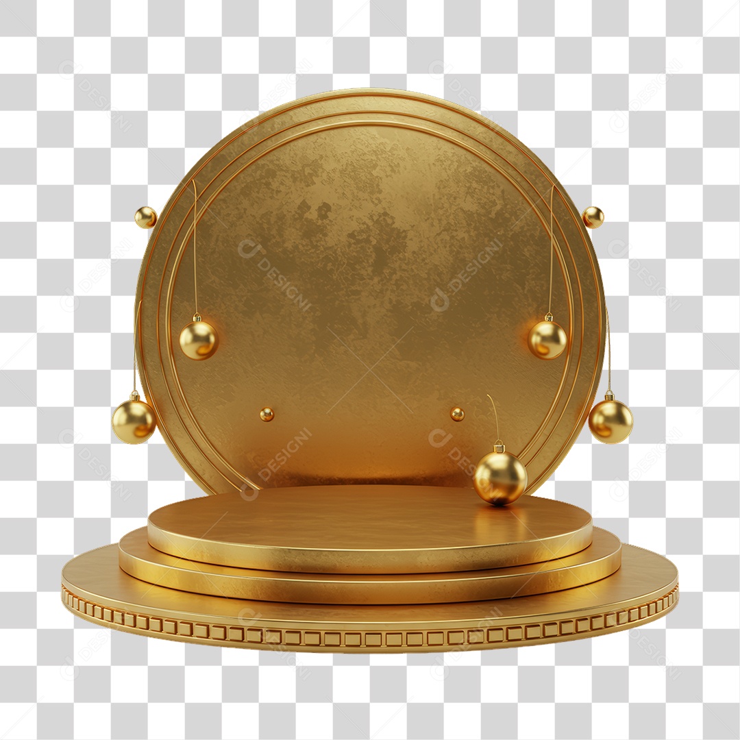Enfeites Decoração Dourada para Ano Novo  PNG Transparente