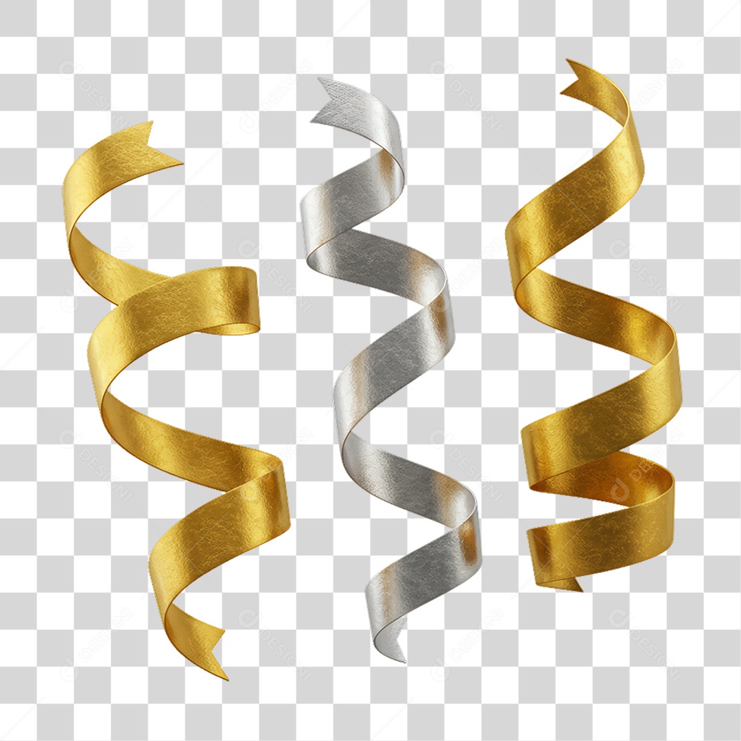 Confetes Dourados PNG Transparente