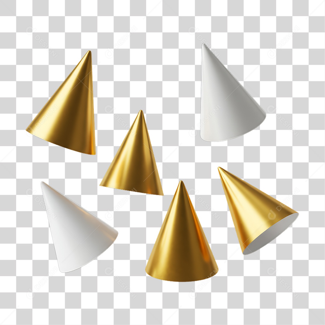 Chapéus Dourados PNG Transparente