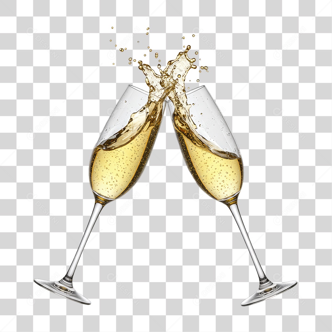 Taças com Champanhe PNG Transparente