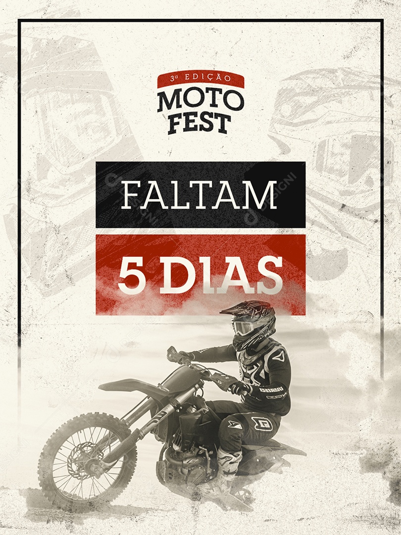 Moto Fest Faltam 5 Dias Social Media PSD Editável
