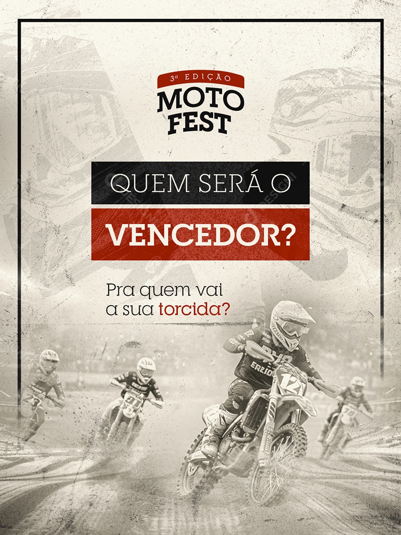 Moto Fest Quem Será o Vencedor Social Media PSD Editável