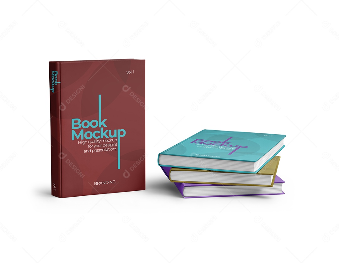 Livro de Capa Dura PSD Editável Mockup