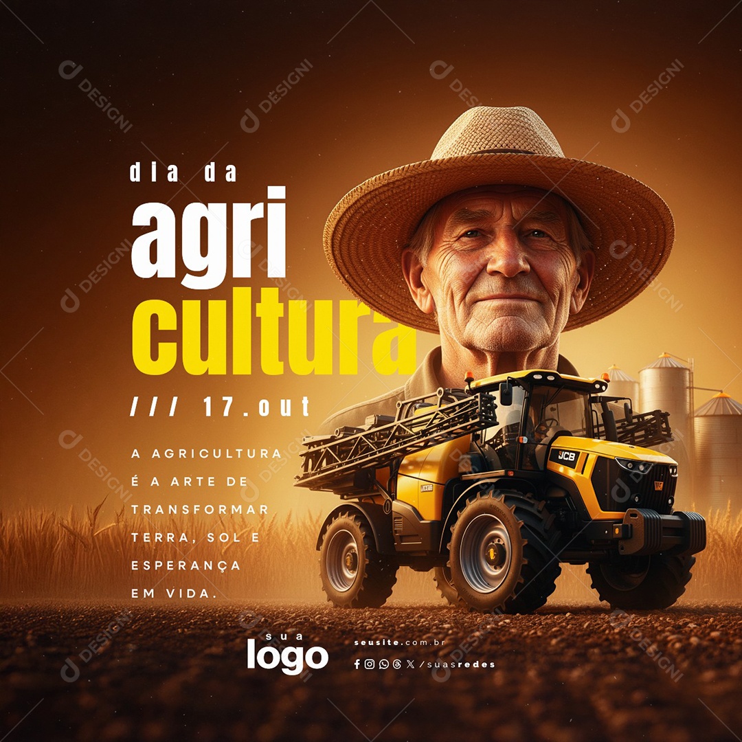 Dia da Agricultura 17 de Outubro Social Media PSD Editável