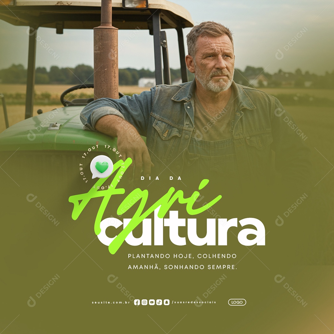 Dia da Agricultura 17 de Outubro Social Media PSD Editável