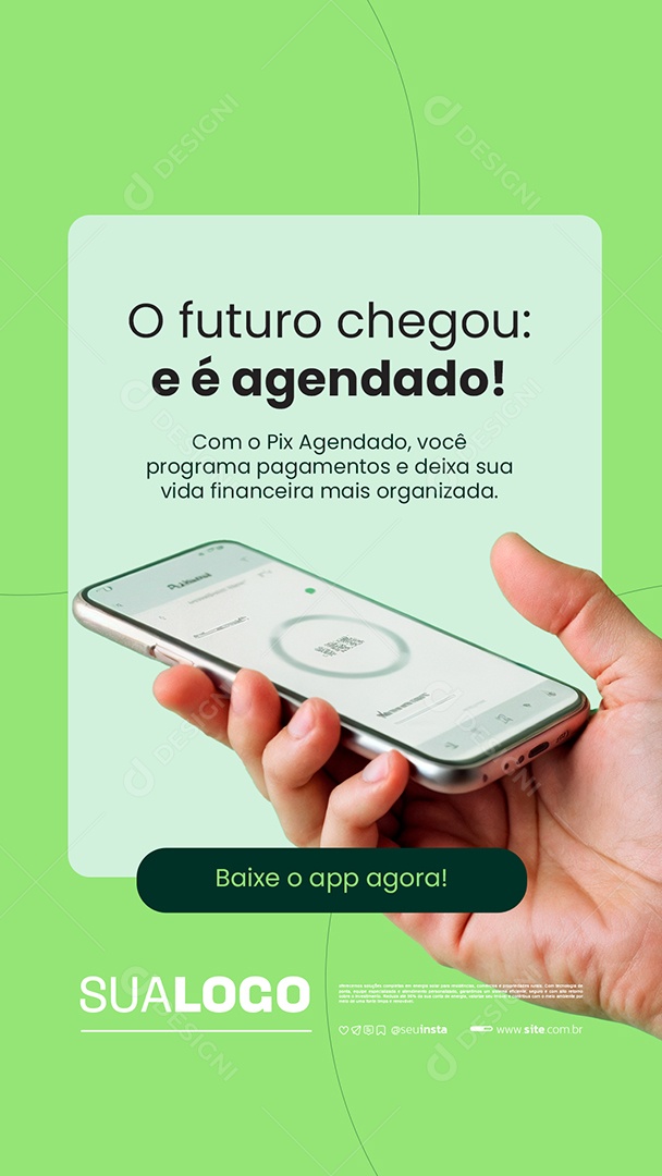 Story Banco Digital O Futuro Chegou e é Agendado Social Media PSD Editável