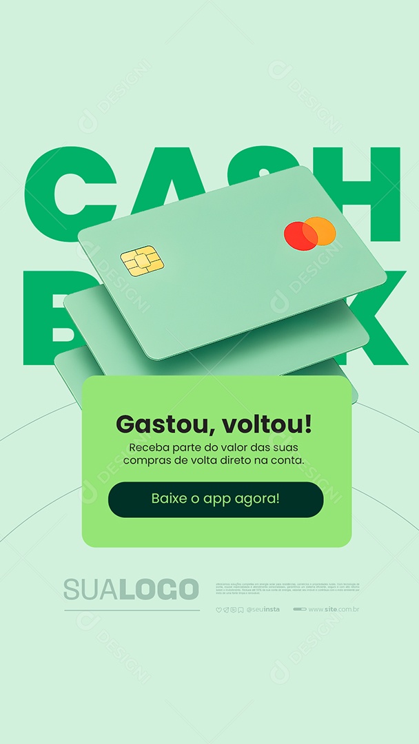 Story Banco Digital Gastou Voltou Social Media PSD Editável