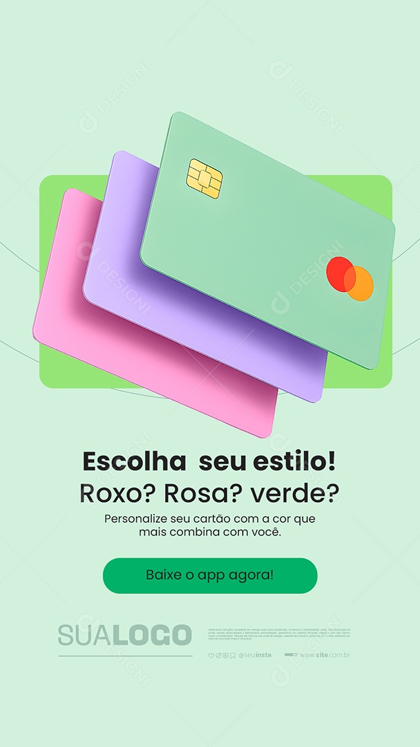 Story Banco Digital Escolha seu Estilo Social Media PSD Editável