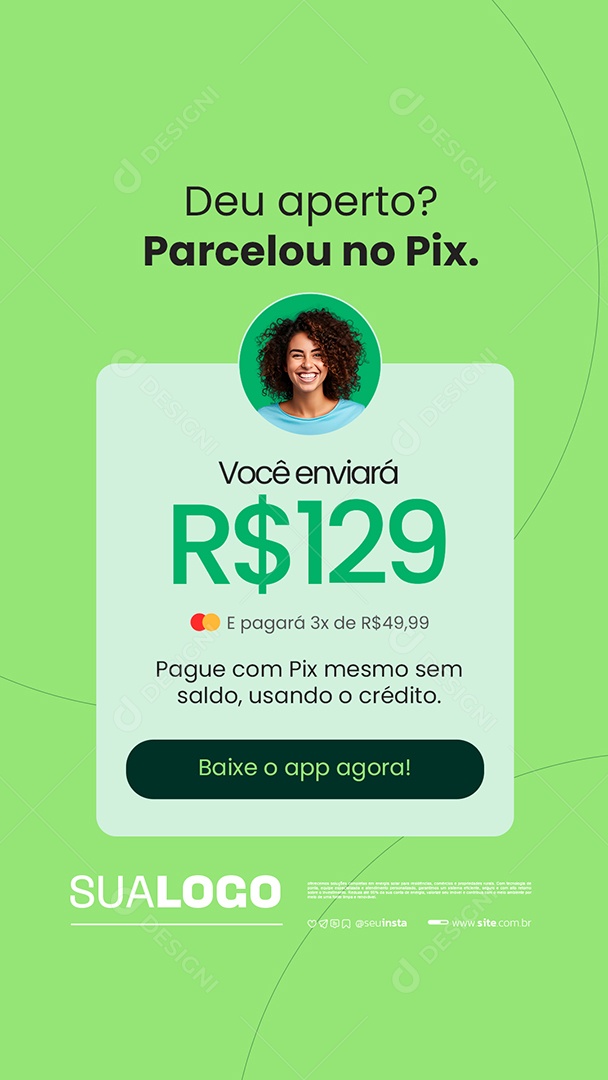 Story Banco Digital Deu Aperto Social Media PSD Editável