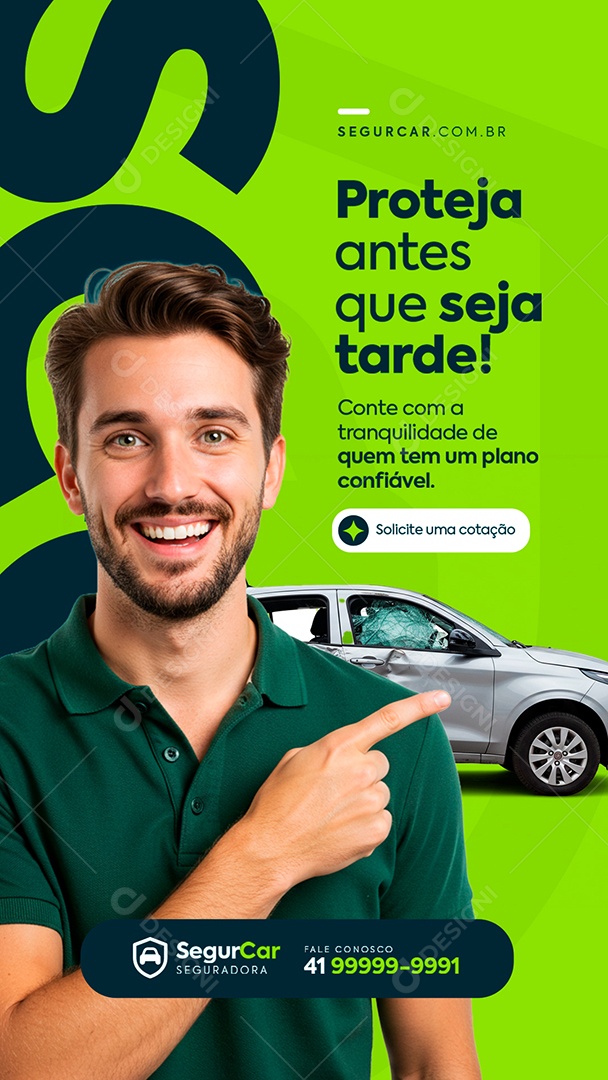Story Seguro Proteja Antes Que Seja Tarde Social Media PSD Editável