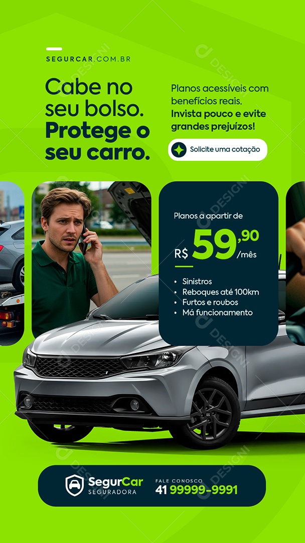 Story Seguro Cabe no Seu Bolso Social Media PSD Editável