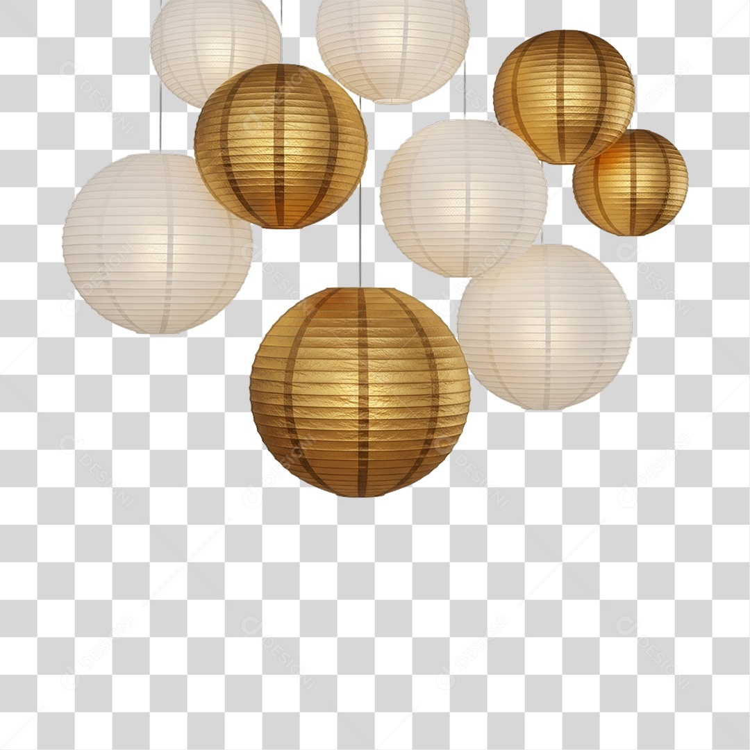 Balões Enfeite para Decoração de Festa Ano Novo PNG Transparente