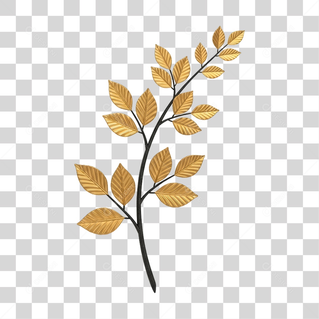 Galho Enfeite para Decoração de Festa Ano Novo PNG Transparente