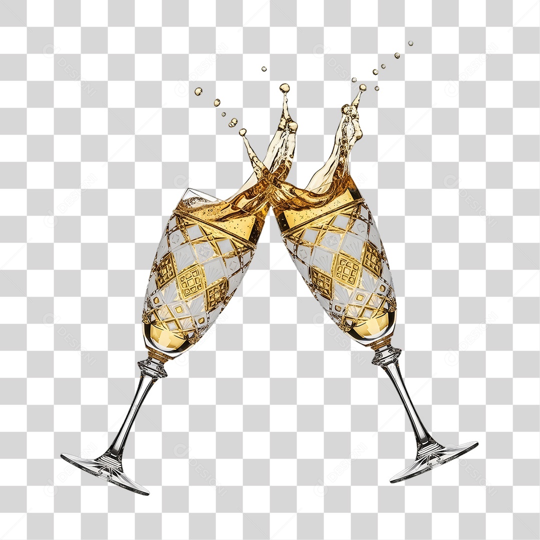 Taças com Champanhe PNG Transparente