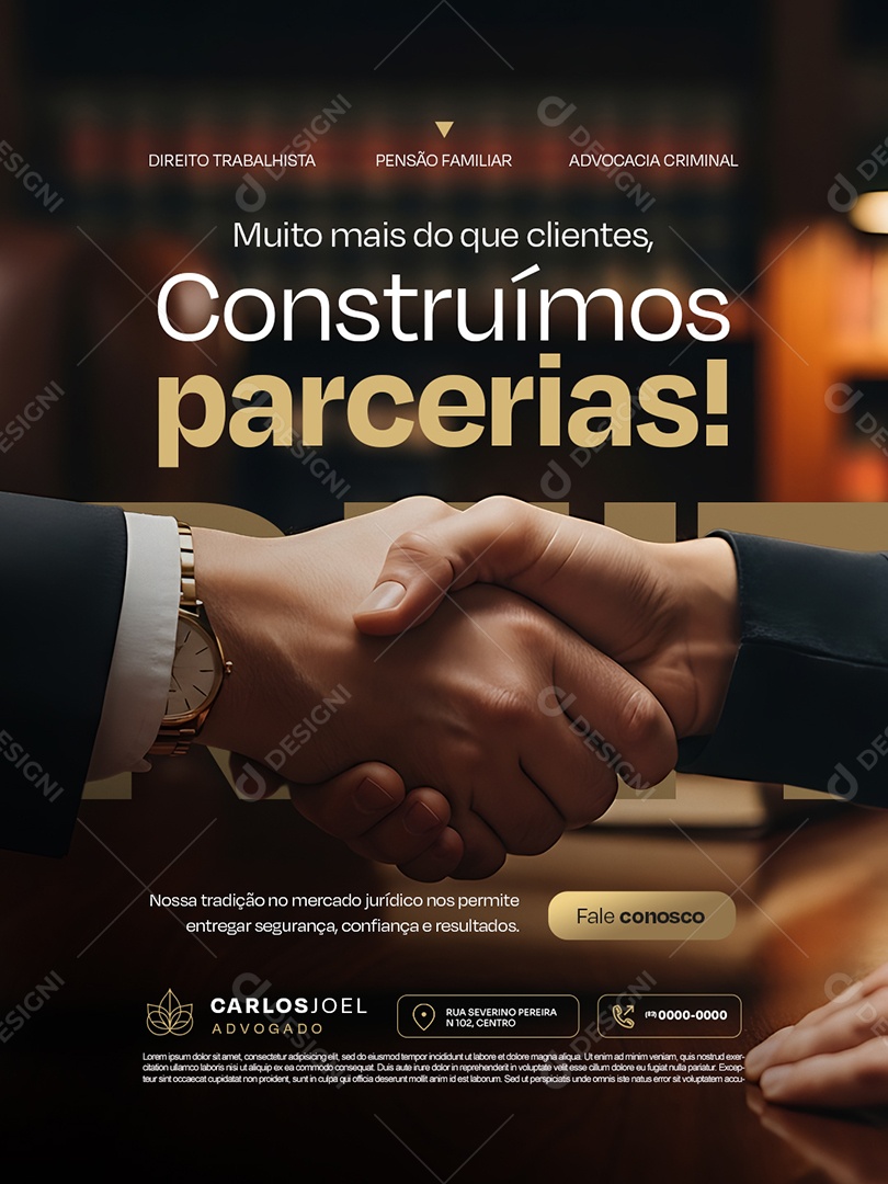 Advocacia Muito Mais do Que Clientes Social Media PSD Editável