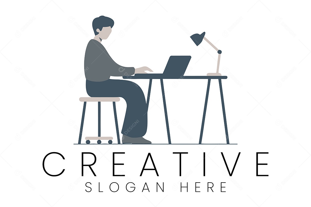 Logo de Escritorio Ilustração Vetor EPS + AI Editável