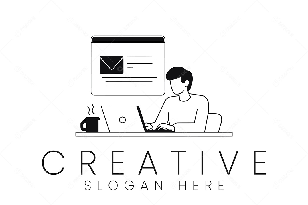 Logo de Escritorio Ilustração Vetor EPS + AI Editável