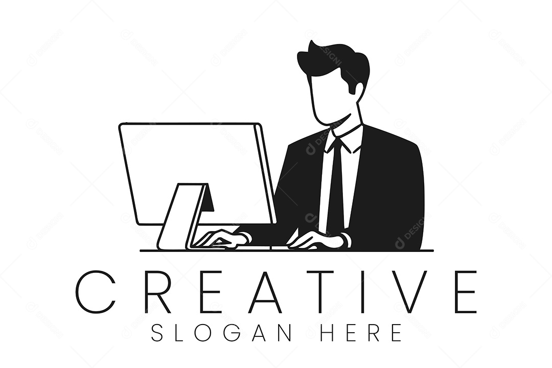 Logo de Advocacia Ilustração Vetor EPS + AI Editável