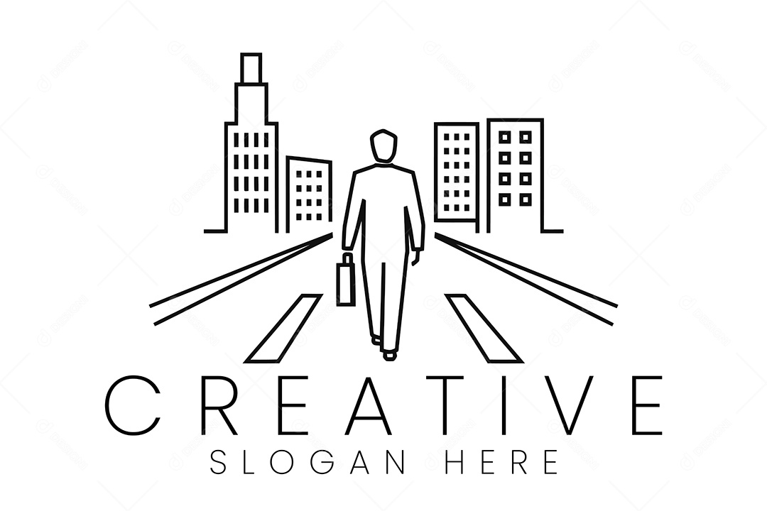 Logo de Advocacia Ilustração Vetor EPS + AI Editável