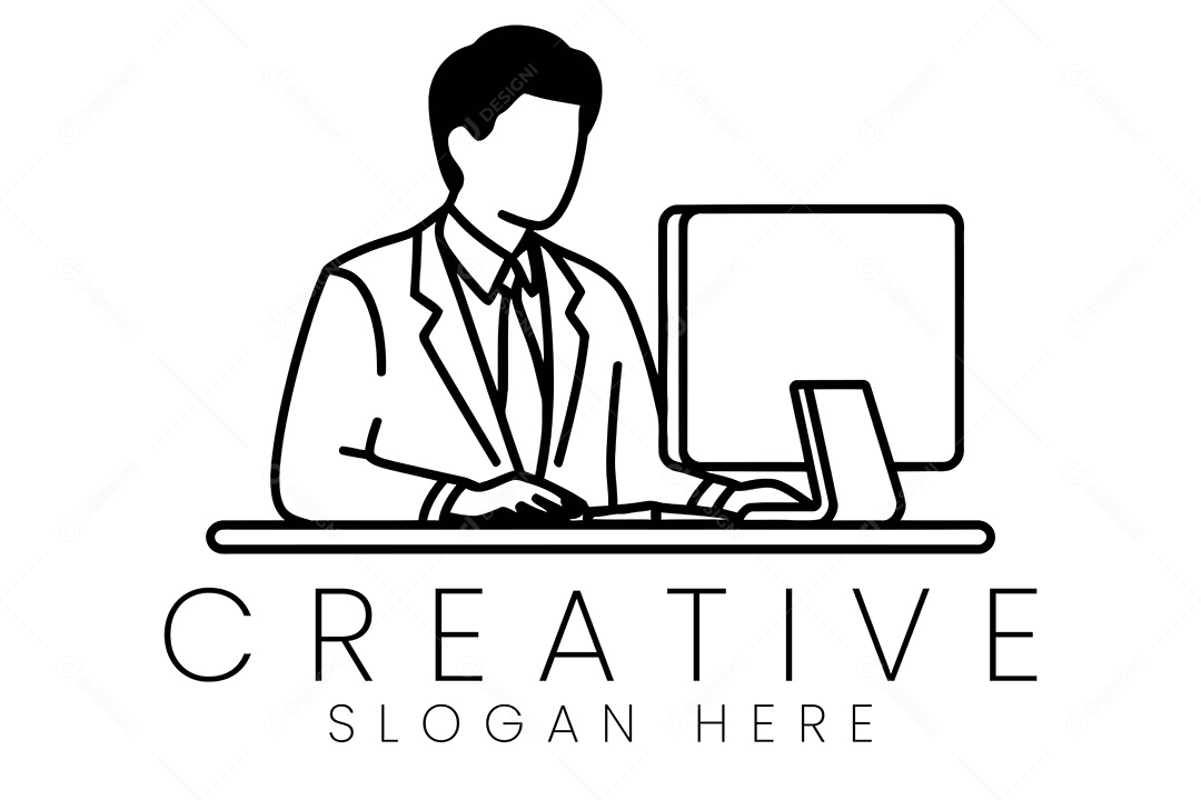 Logo de Advocacia Ilustração Vetor EPS + AI Editável