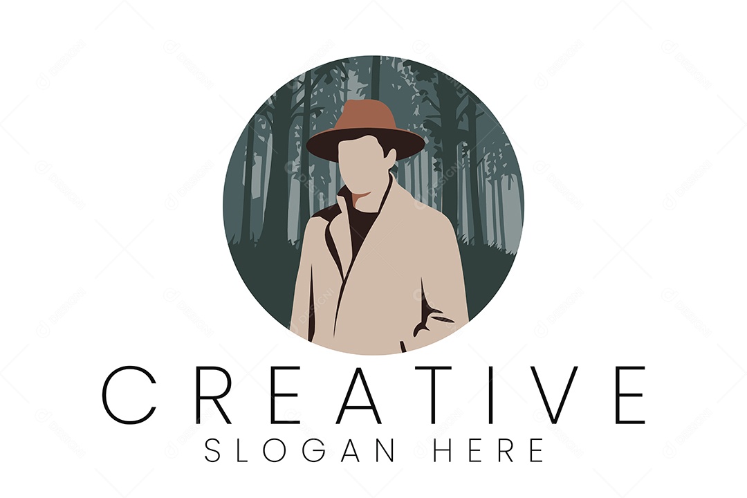 Logotipo de Detetive Ilustração Vetor EPS + AI Editável