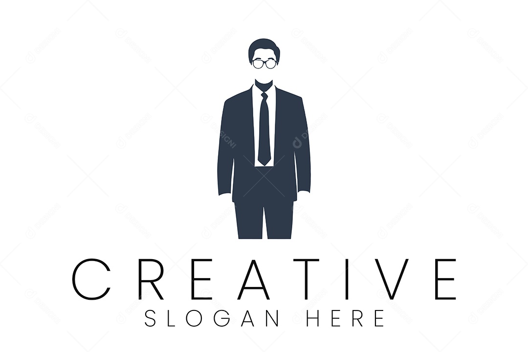 Logo de Empresa Empresário Ilustração Vetor EPS + AI Editável