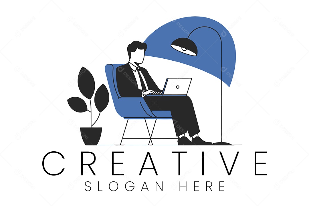 Logo de Escritorio Ilustração Vetor EPS + AI Editável