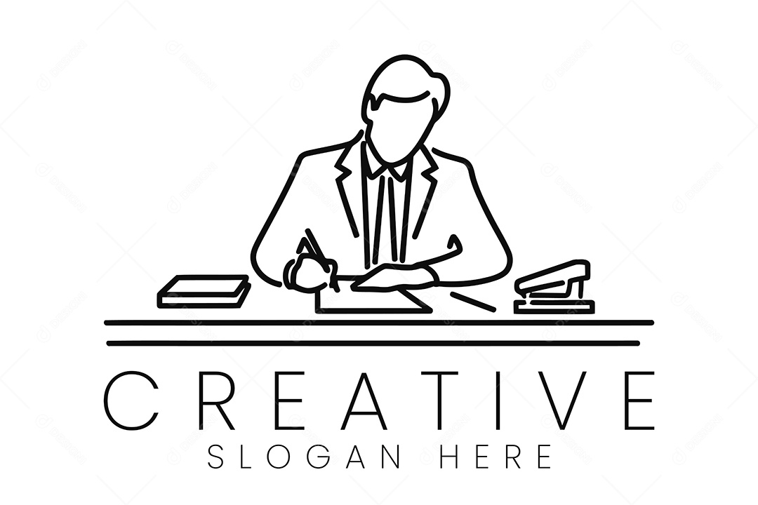 Logo de Escritorio Ilustração Vetor EPS + AI Editável