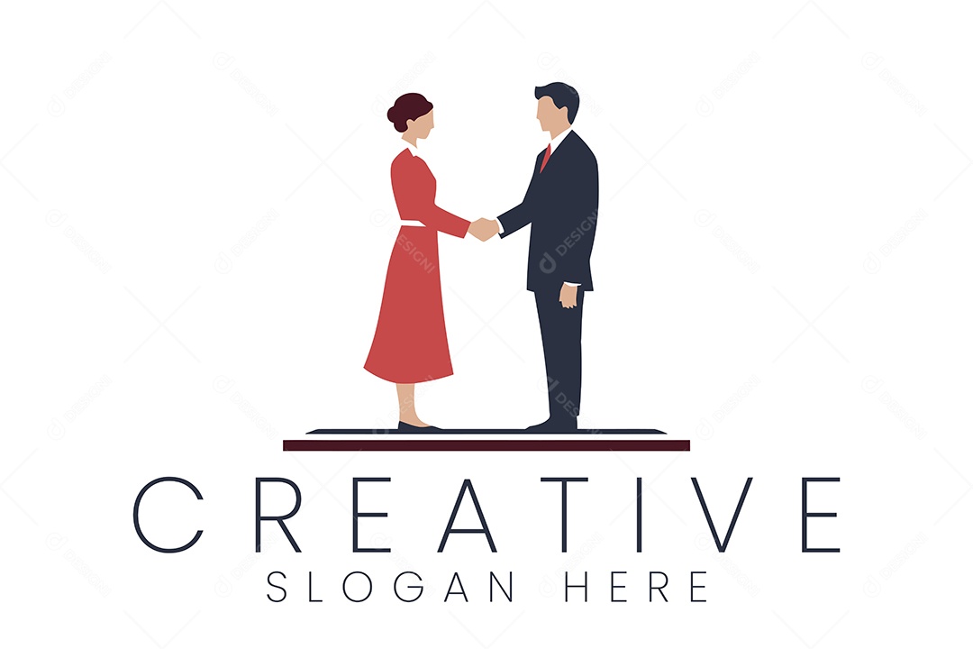 Logo de Empresa Parceiro de Negócios Ilustração Vetor EPS + AI Editável