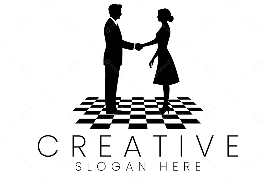 Logo de Empresa Parceiro de Negócios Ilustração Vetor EPS + AI Editável