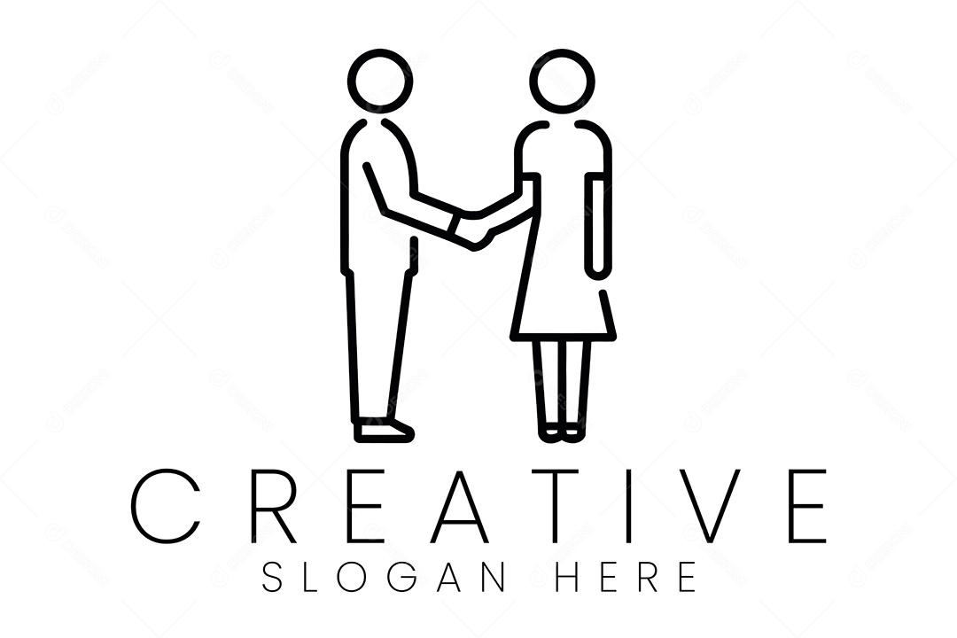 Logo de Empresa Parceiro de Negócios Ilustração Vetor EPS + AI Editável