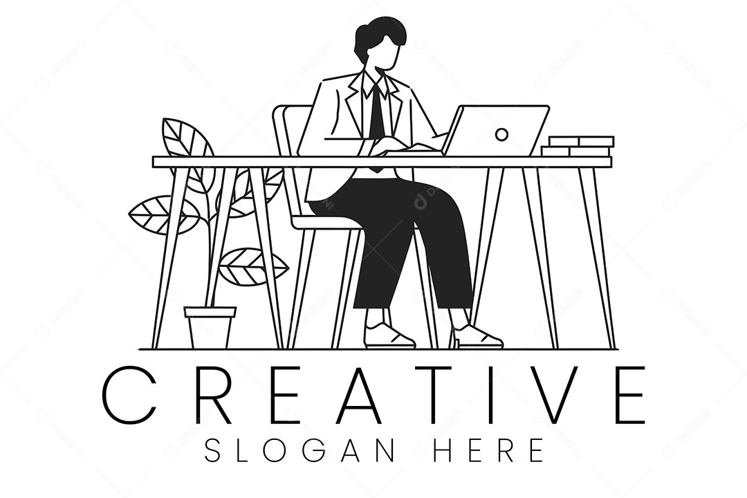 Logo de Advocacia Ilustração Vetor EPS + AI Editável