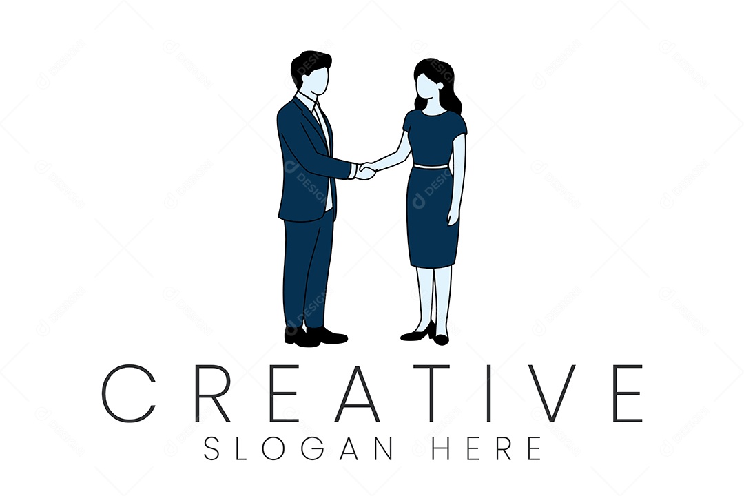 Logo de Empresa Parceiro de Negócios Ilustração Vetor EPS + AI Editável