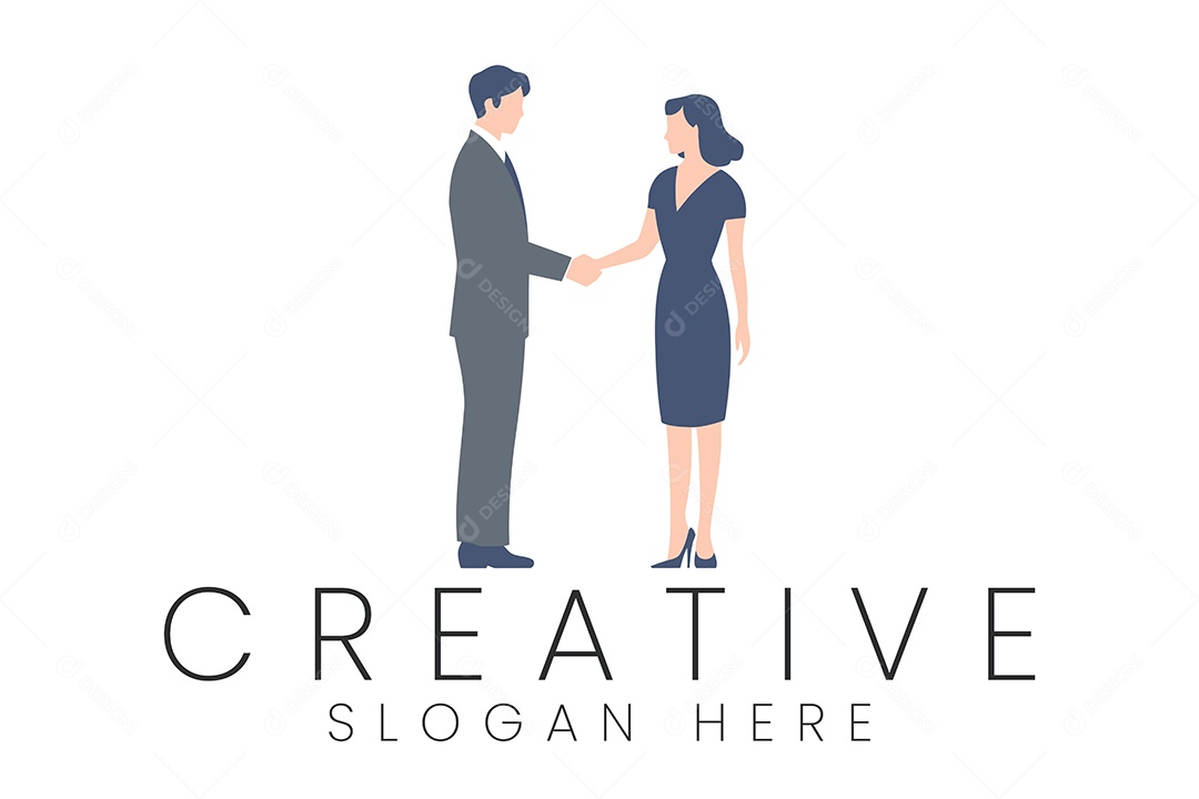 Logo de Empresa Parceiro de Negócios Ilustração Vetor EPS + AI Editável